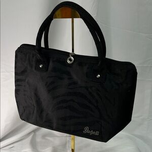 Impo Black Zebra Print Tote Bag